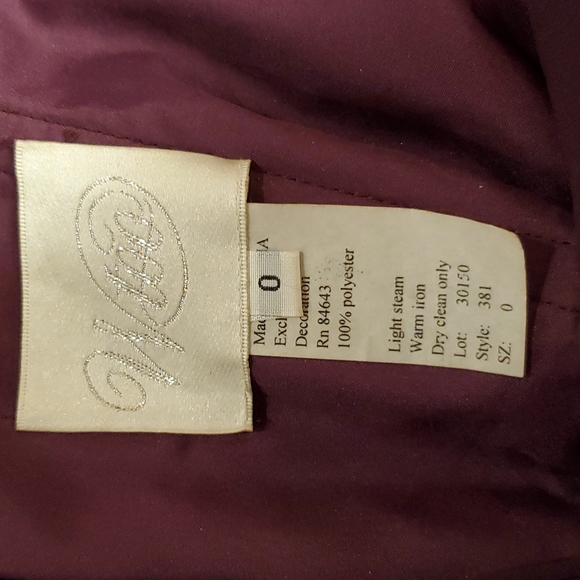 W Too Purple plum one shoulder dress lined sz. 0 Prom Bridesmaid Black Tie - Picture 8 of 9